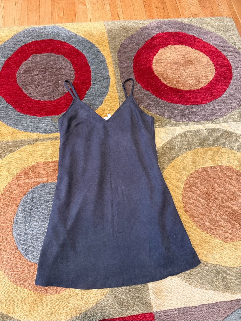 Aritzia Wilfred Free Vivienne Faux Suede Short Cami Mini Dress Grey Size XXS